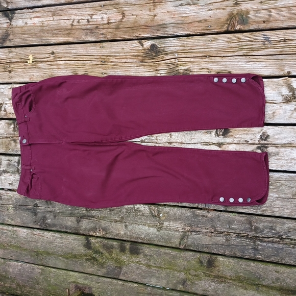 Burgundy stretch jeans size 14 - Picture 1 of 6